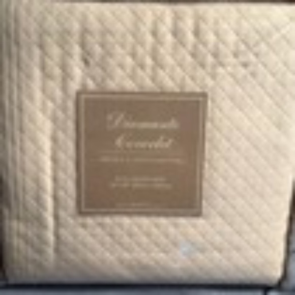 Diamante Coverlet, Full/Queen, Ivory - Picture 1 of 5